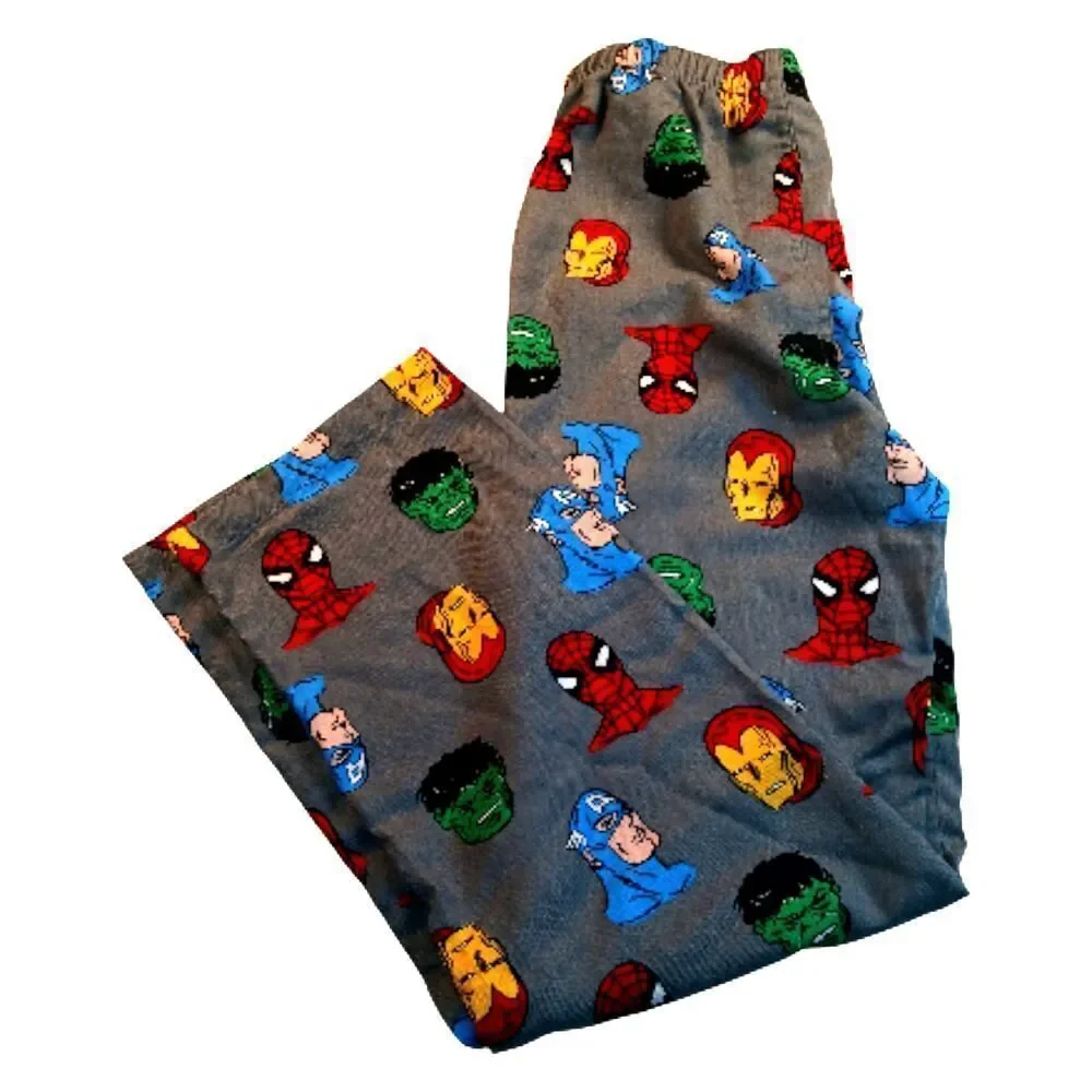 GAP Kids Marvel Gray w/Awesome Super Hero Graphics Pajama Pants - Size 14
